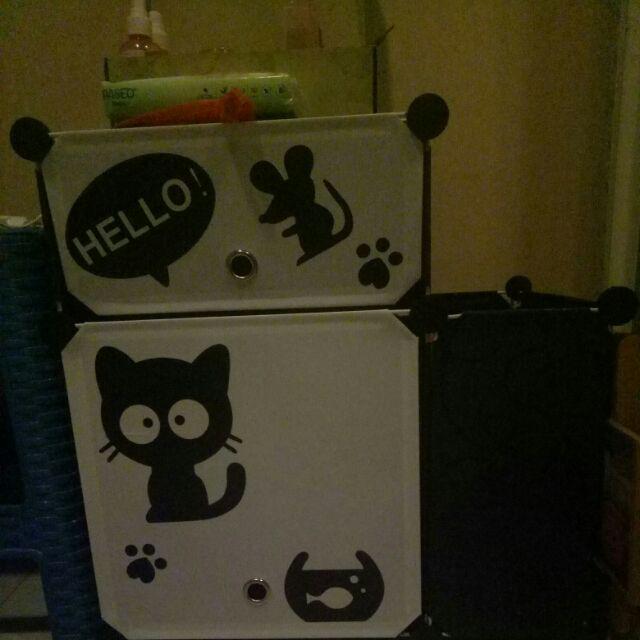Rak 3 Tingkat ( Motif Kucing)