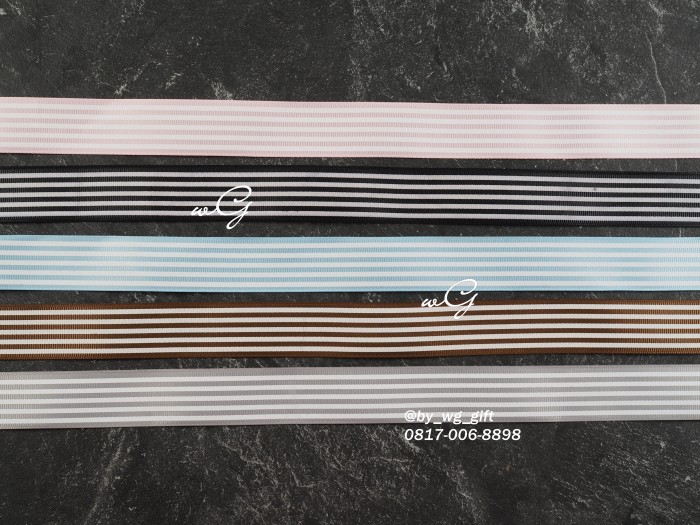 

Pita Garis - Garis Putih; Lebar 2.5cm; Panjang 30 Yard - Mix Colour
