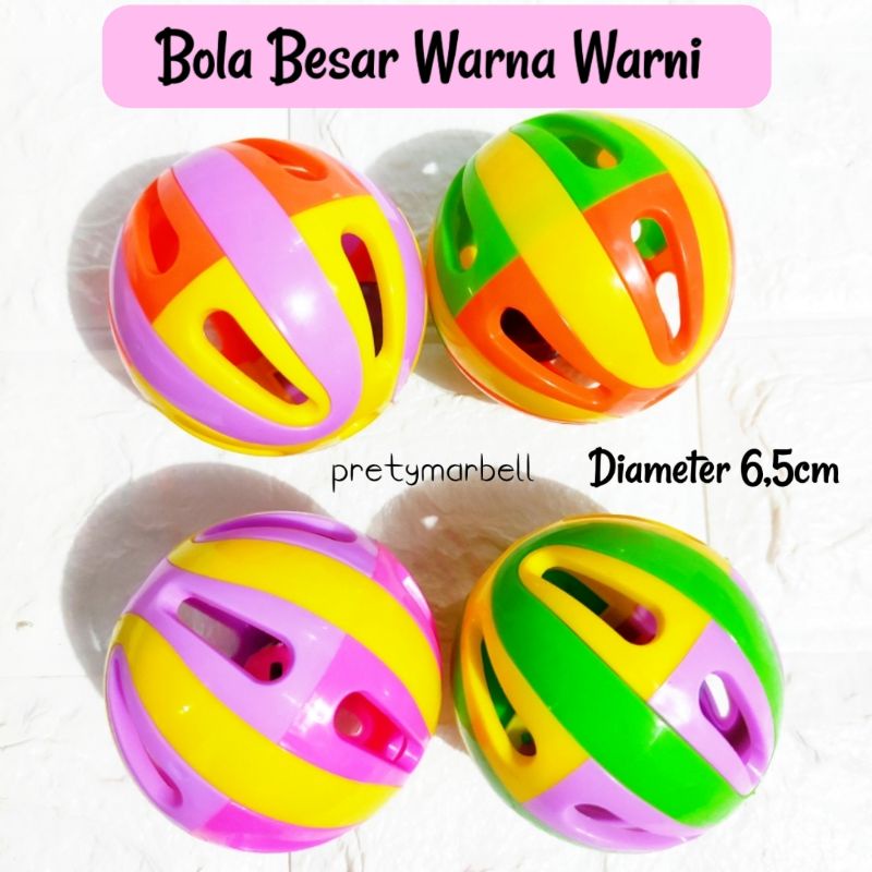 Mainan Kucing Bola Besar Warna Warni Bunyi Nyaring / Cat Toys