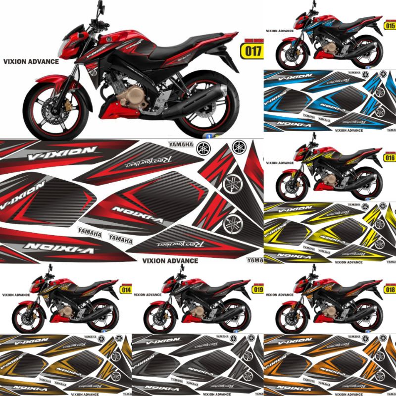 (Bisa COD) Stiker Striping Vixion advance Movistar biru stiker Vixion lis variasi Vixion new old nvl