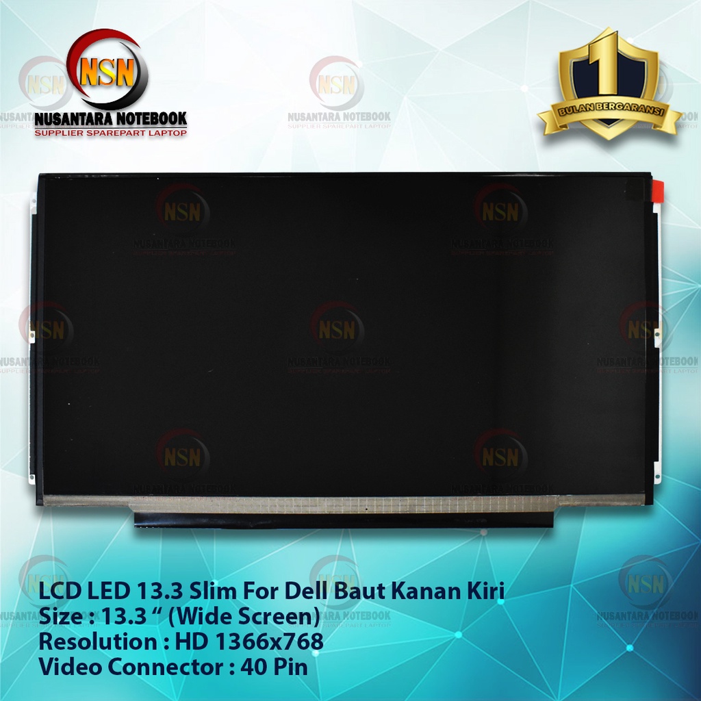 LED LCD Layar 13.3 Slim For Dell