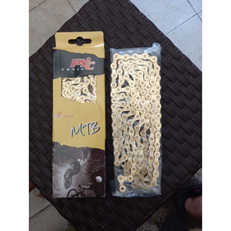 PYC Chain 8 Speed MTB / Rantai Sepeda PYC 8 Speed MTB / Gold