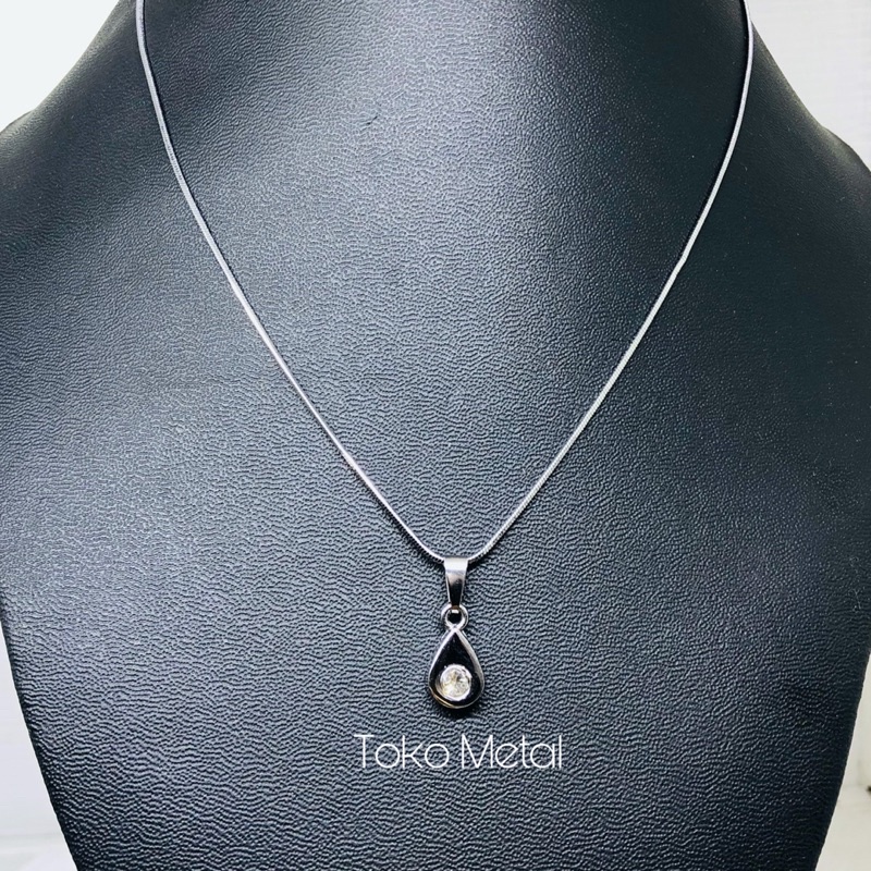 COD✔️KALUNG RHODIUM + LIONTIN TERBARU WARNA SILVER [TOKO METAL]