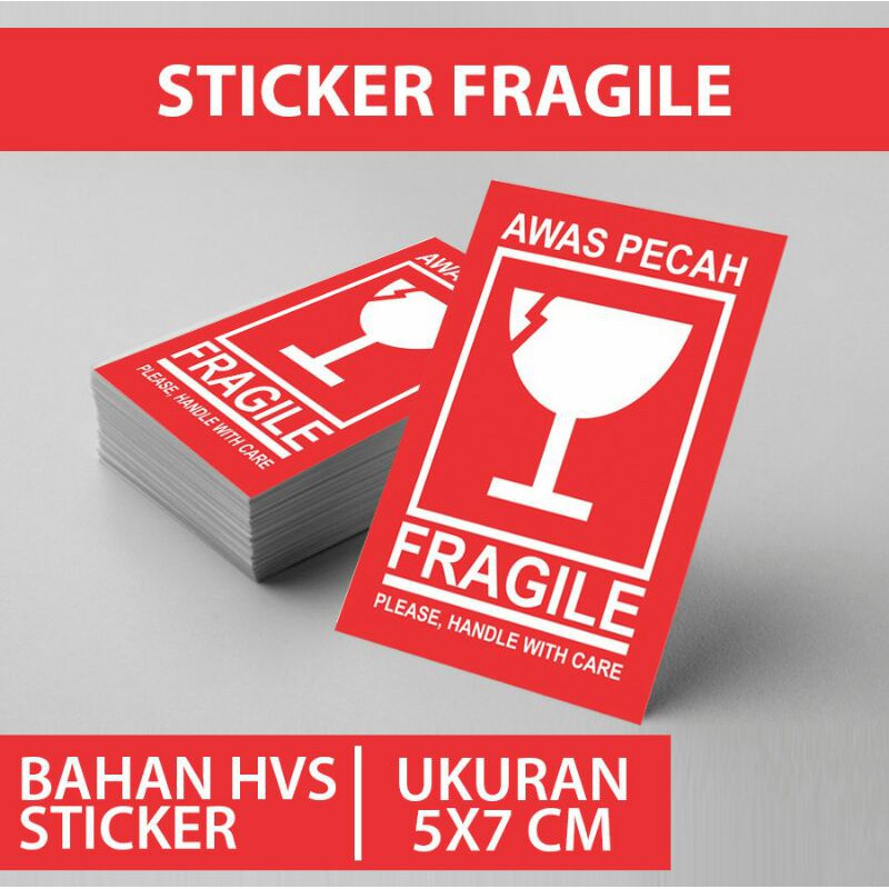 

CETAK STIKER FRAGILE STIKCER OLSHOP 5X7 HVS
