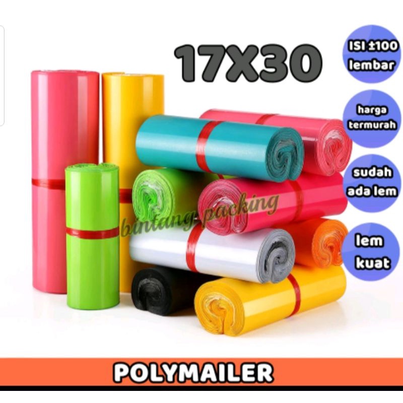 PLASTIK PACKING//POLYMAILER//PLASTIK PACKING ONLINE SHOP WARNA SIZE 17X30