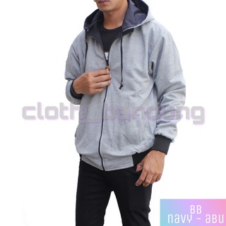 Jual Fashion Jaket pria Jaket parasut pria jaket bolak balik 2 in 1