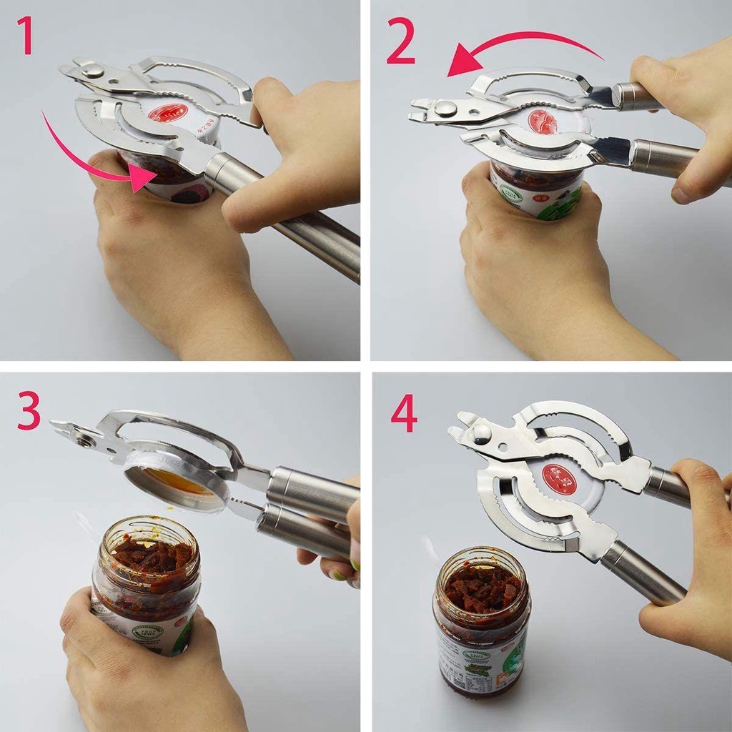 [Elegan] Can Opener Effortless Stainless Steel Manual Pembuka Botol Anti Karat