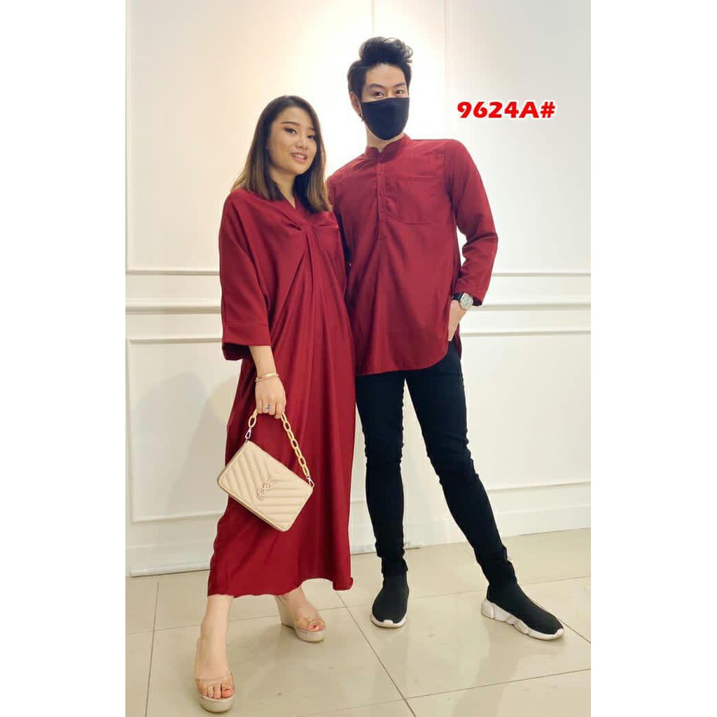 9624A#couple lebaran,set couple,dres lebaran,dres couple,pakaian couple