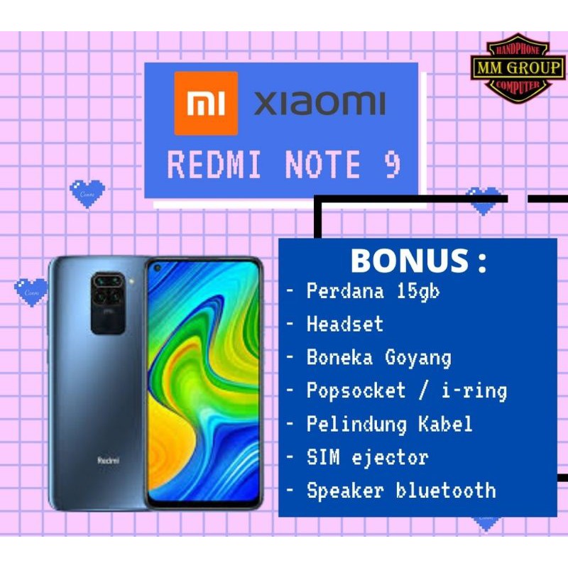 HP XIAOMI REDMI NOTE 9 RAM 4/64GB DAN 6/128GB