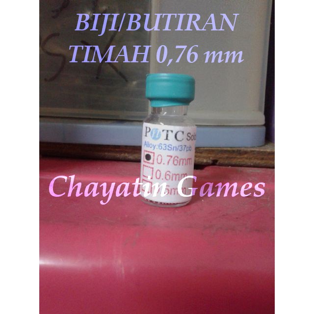 BIJI TIMAH / SOLDER BALL UKURAN 0,76mm (BOTOL KECIL)