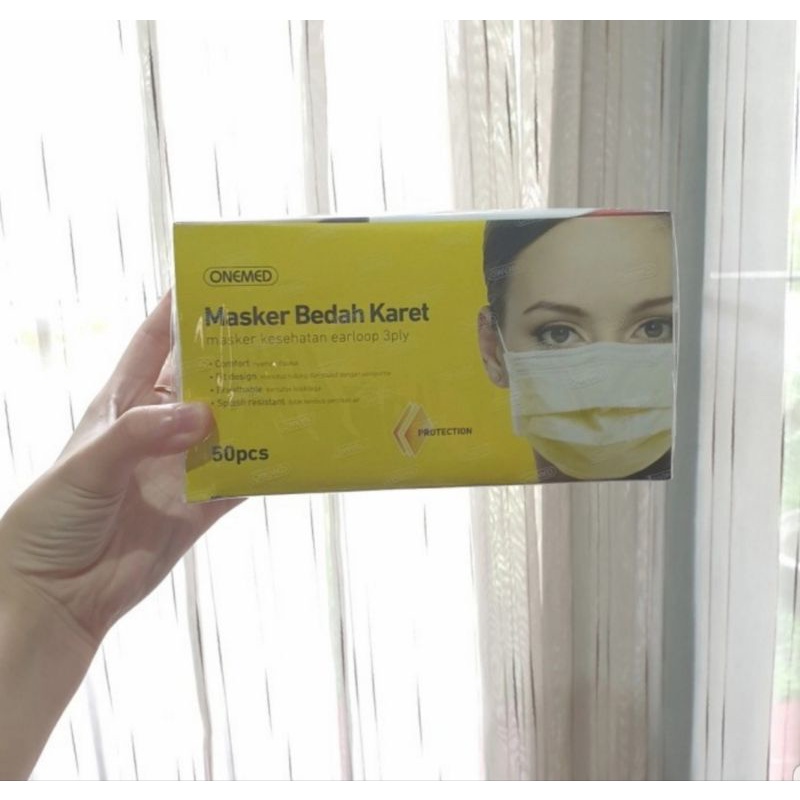 Masker medis onemed kuning / masker medis kuning onemed