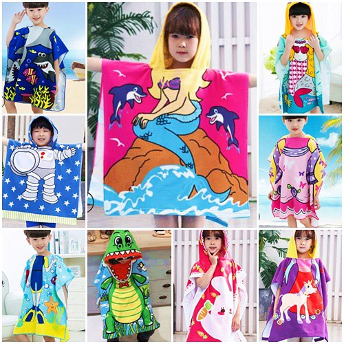 Handuk Ponco Karakter/ Handuk Anak/ Hoodie Towel