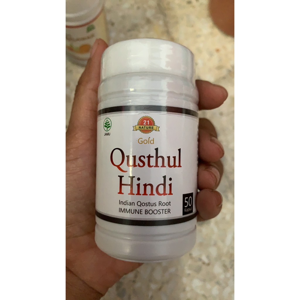 (isi 50) Kapsul Serbuk Qusthul Hindi / Qust Al Hindi Gold (Indian Qostus Root) Original 21 Herb