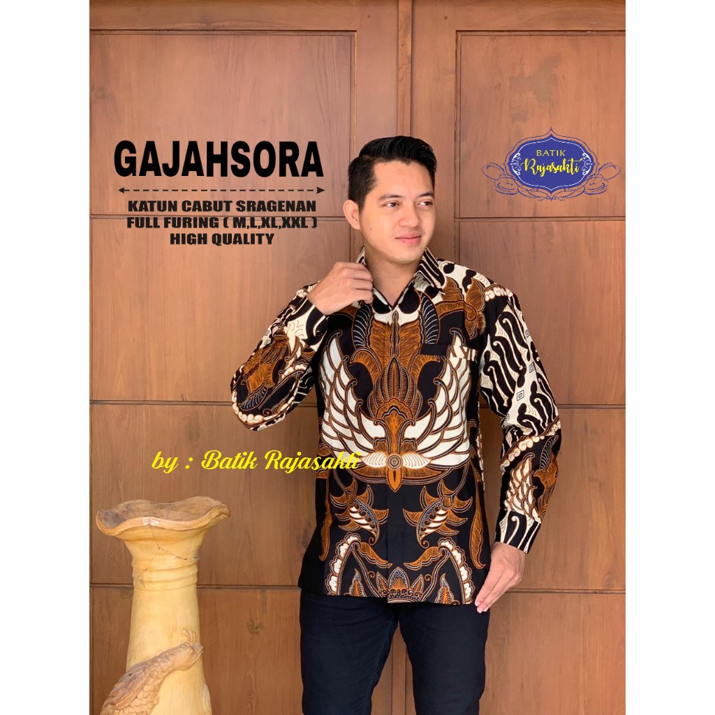 GAHAJSORA RAJASAKTI KEMEJA BATIK SOLO PRIA LENGAN PANJANG PENDEK LAPIS FURING ATASAN PREMIUM MODERN KATUN HALUS BAHRAN DHIAULHAQ DAMAR LANGIT MADUKARA JIWATRENTEM MACAM KUJANG NAJMUDDIN ABRAR WIJAYA MANUK PRING 2 RAIBOW BABON GREY 2 BLUE INDAH JOKOWIRYO