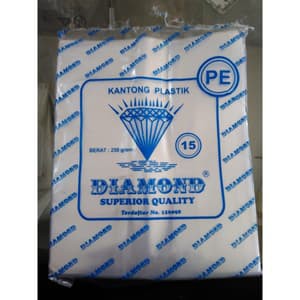 Kresek PE Diamond Ukuran 15 / 24 Kresek Bening