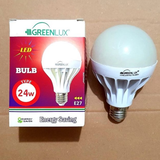 Lampu bohlam LED 24 WATT GREENLUX energy saving E27 putih white