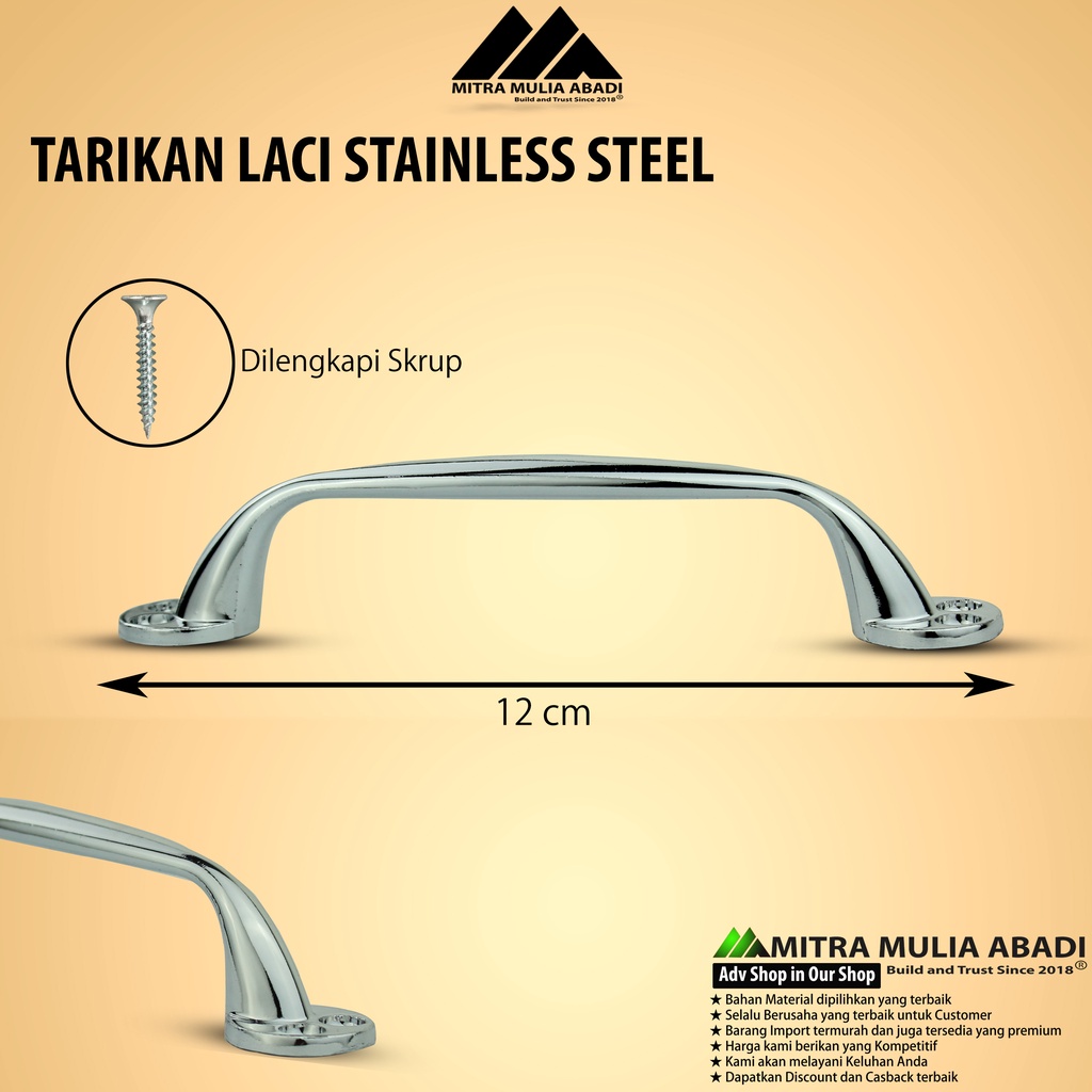 Tarikan Laci Silver 5 Inch | Drawer Pull IGM Tipe IT-211 CP