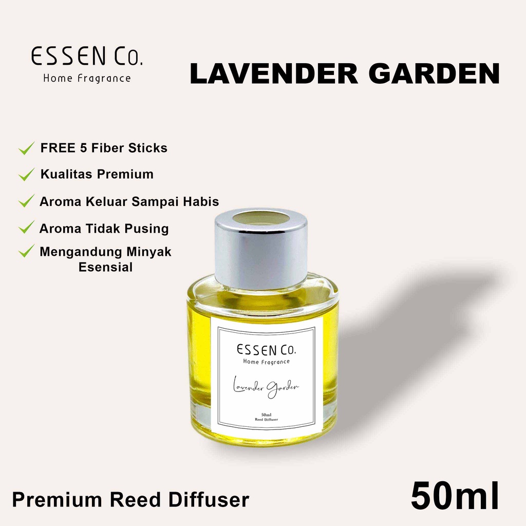 Reed Diffuser Essen Co Lavender Garden Aromaterapi Pengharum Ruangan Aromatherapy