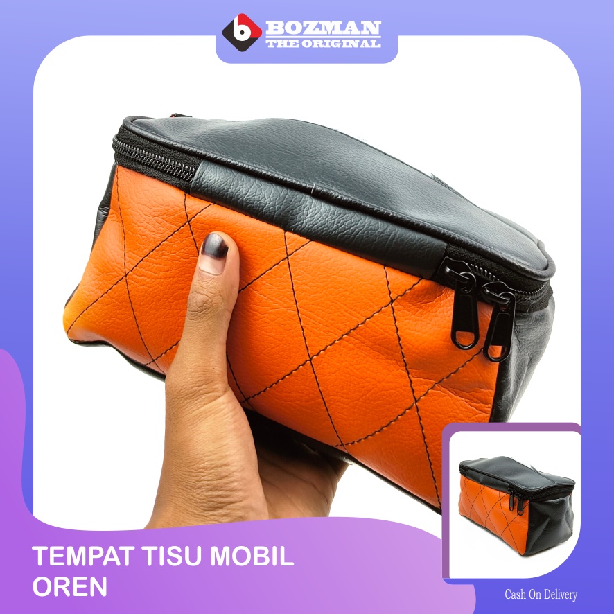 Tempat Tissue Kulit Mobil / Kotak Tisu Bahan Kulit Multifungsi Premium Leather