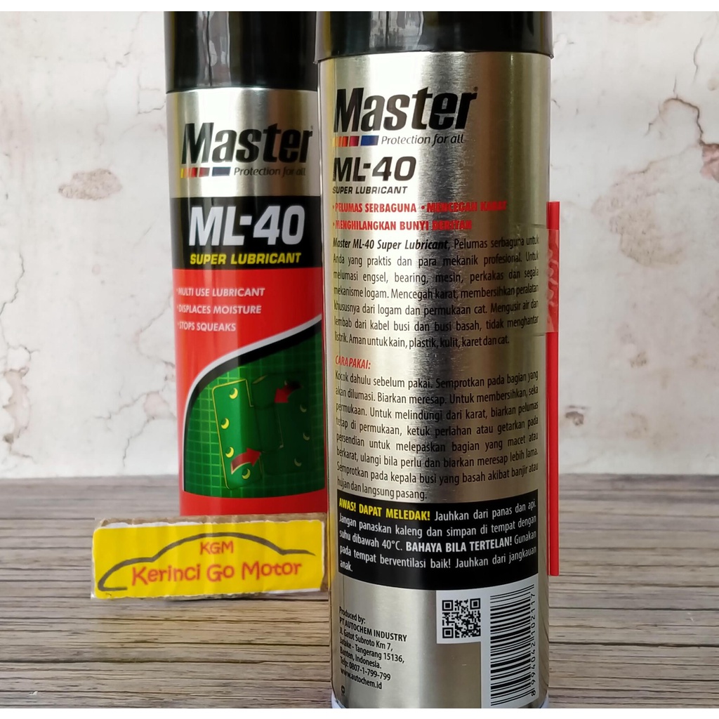 MASTER ML40 ML-40 250ml SUPER LUBRICANT PELUMAS SERBAGUNA PENETRATE