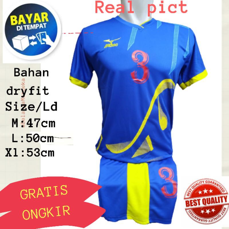 Baju Jersey Futsal volly Mizuno Bahan dryfit