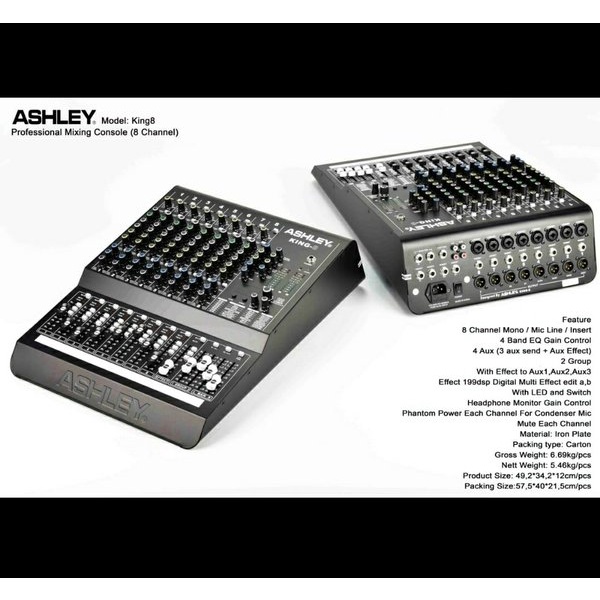 Mixer 8 Channel Ashley King8 Note King 8 Note Original Ashley