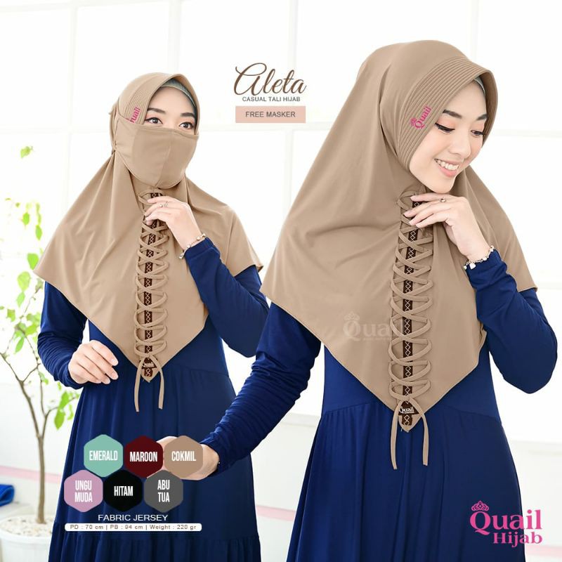 Hijab Tali Aleta Original Quail