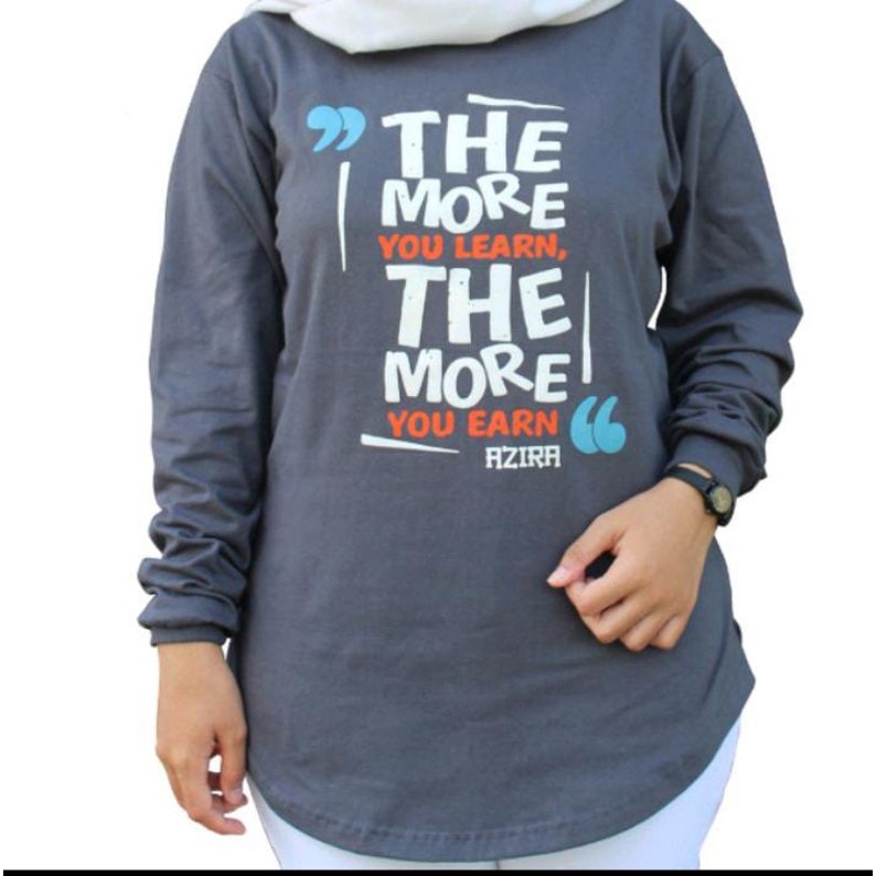 Kaos Lengan PanjangvAzira/Kaos Hijab Azira Origina