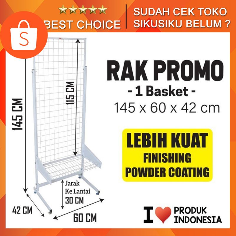 Rak Promo 1 Basket Keranjang Snack Roti Minimarket