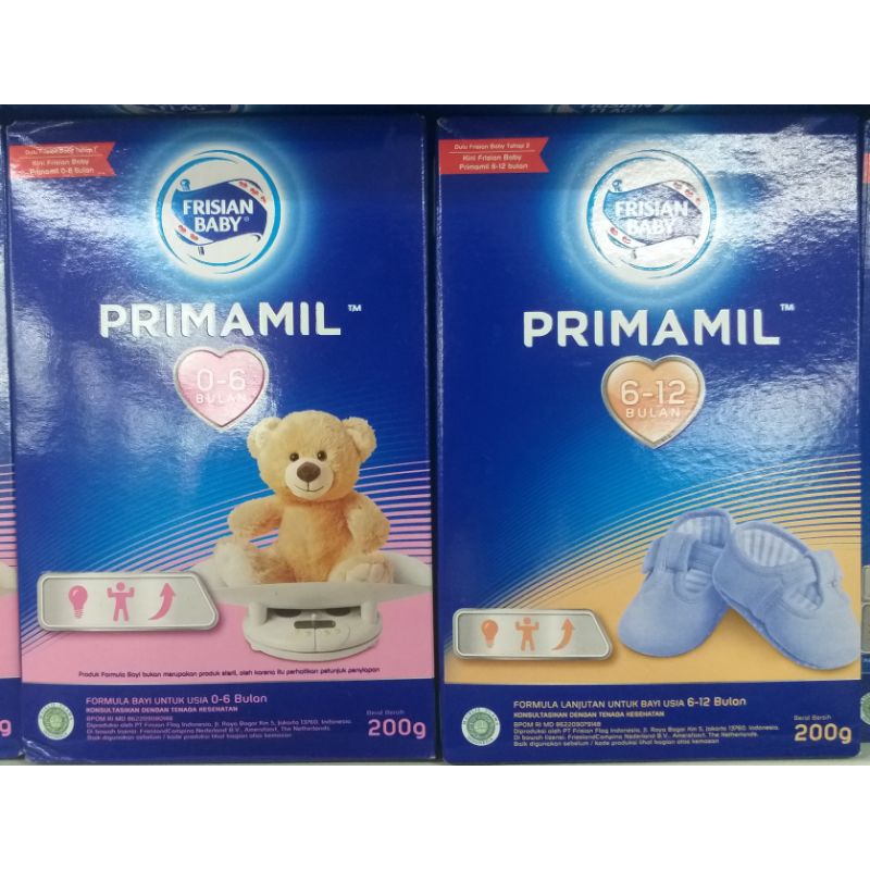frisian baby primamil susu bubuk usia 0-6 bulan & 6-12 bulan 140g