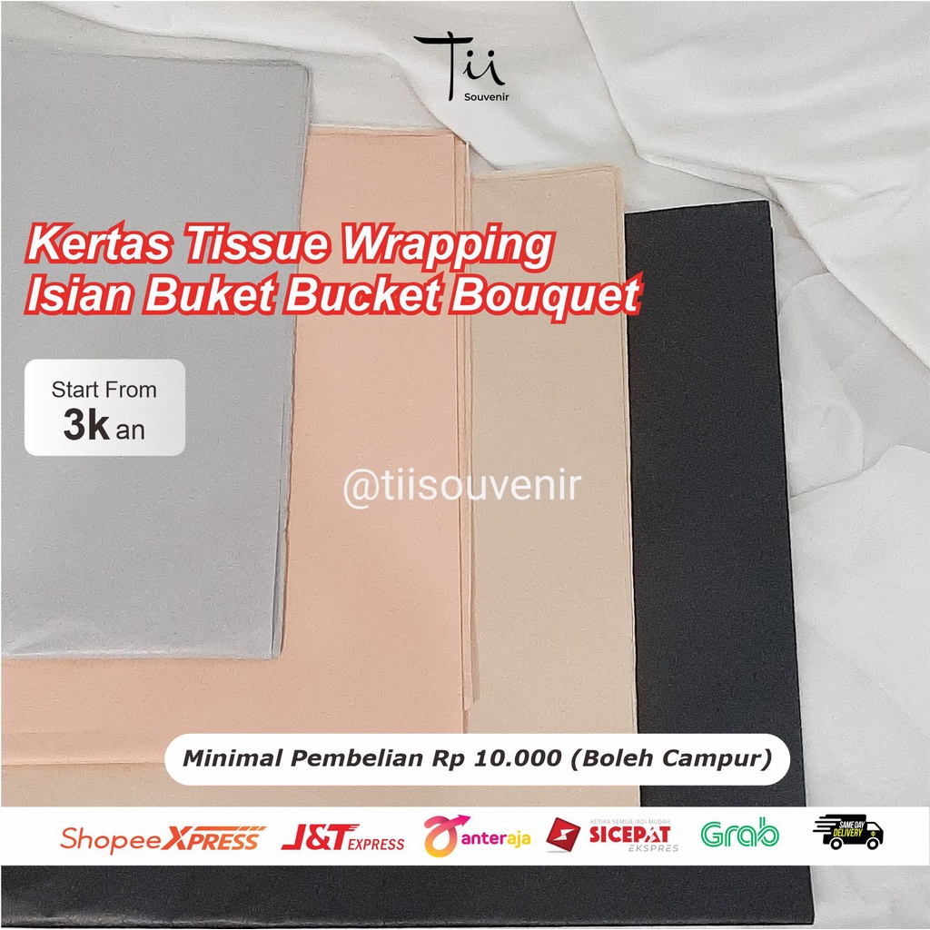 Kertas Tissue Wrapping Isian Buket Bucket Bouquet