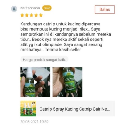 CATNIP SPRAY 30 ML - Catnip Kucing Catnip Cair Cat Mint Penghilang Stress Kucing
