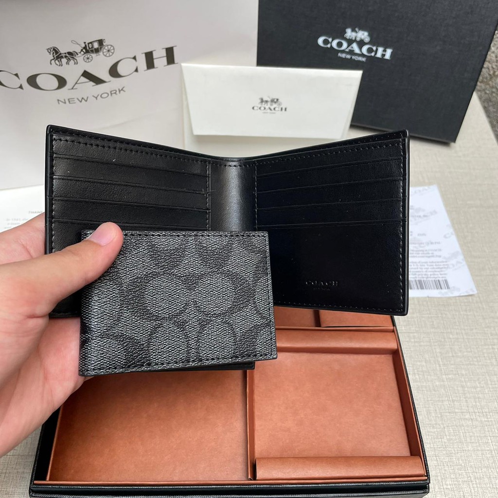 Coach Wallet WOLF 100% ORIGINAL / Dompet Coach Dompet Pria Kulit