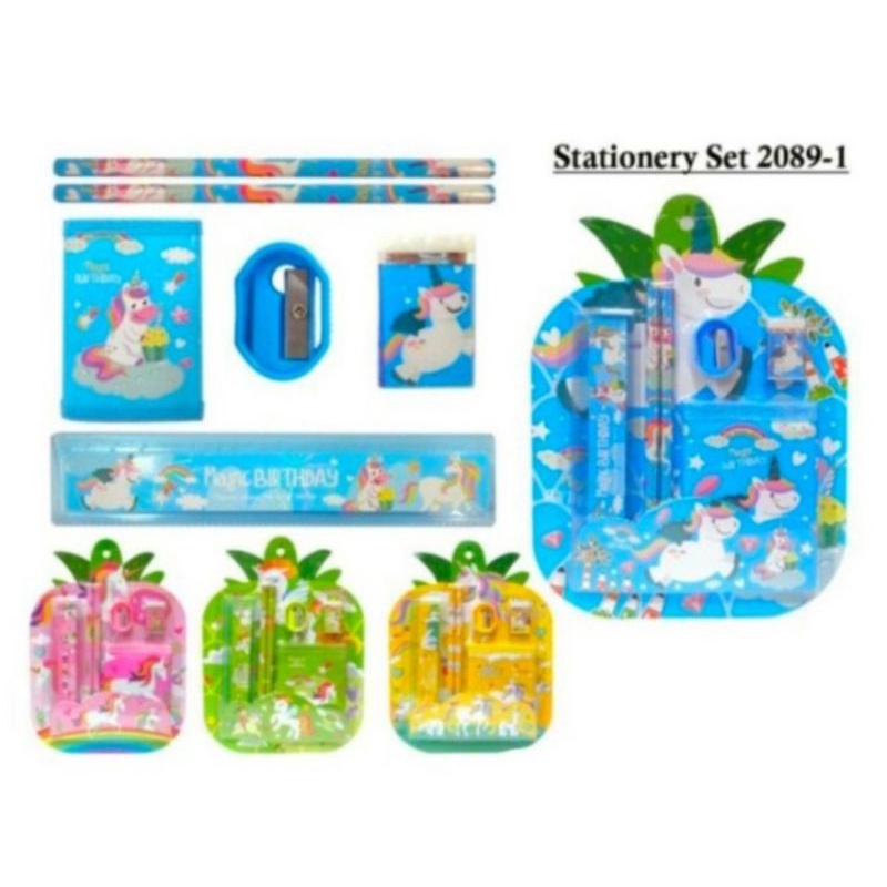 

Paket Alat Tulis 6in1 / Stationery Set Book Karakter Unicorn - 2089