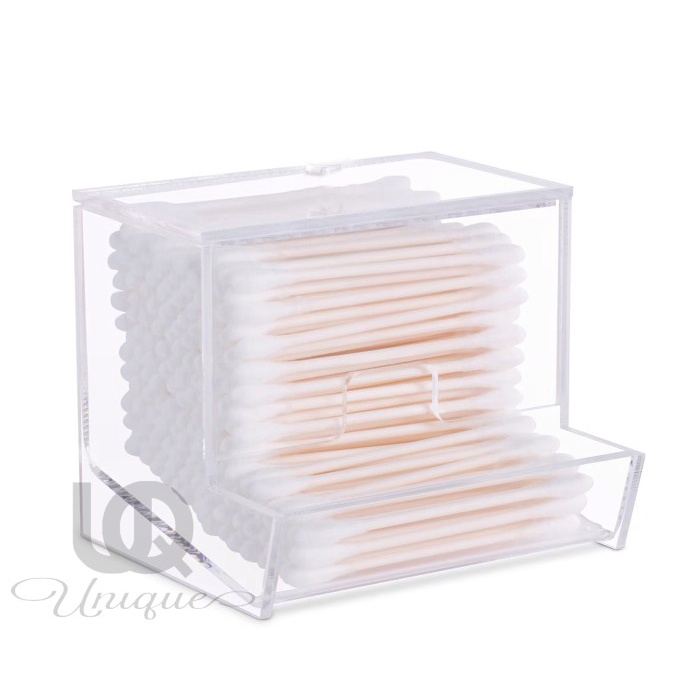 Acrylic Cotton Bud Box Organizer - Kotak Tempat Korek Kuping Akrilik