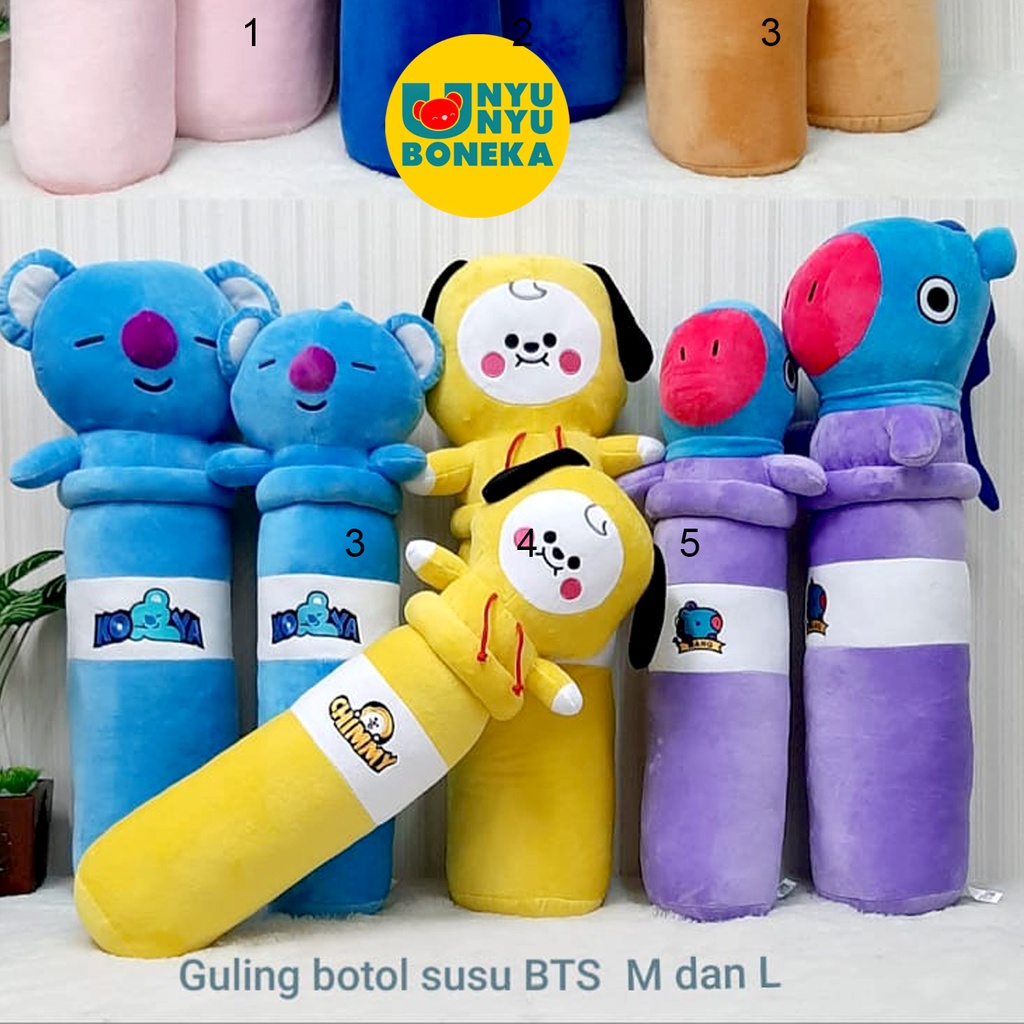 Bantal Guling Lembut 60cm 70cm Boneka bts cooky shooky chimmy rj koya mang tata bt21