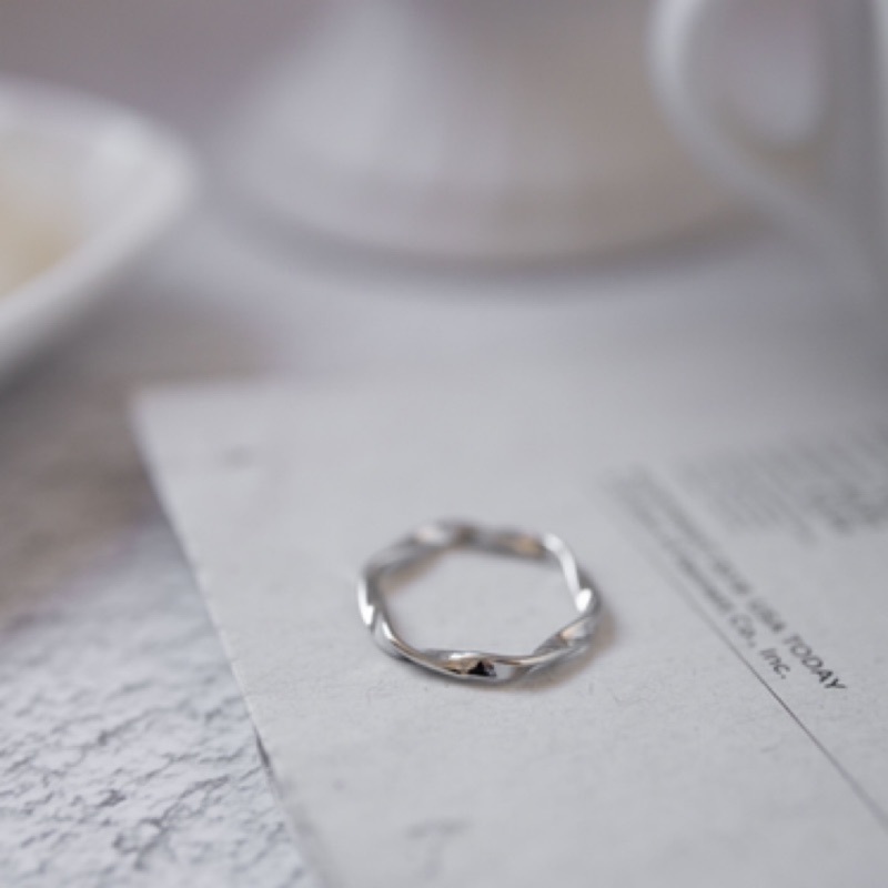 Cincin Jari Telunjuk Model Gelombang Gaya Korea Untuk Aksesoris Wanita