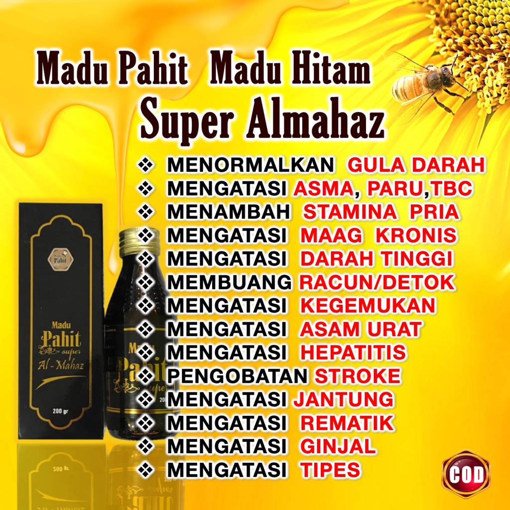 Madu Hitam Pahit Almahaz Madu Pahit Super Almahaz 200gr Original