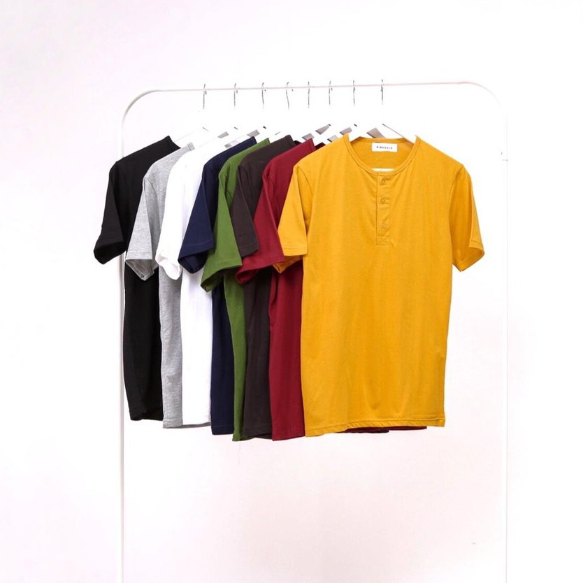 RIBSGOLD / KAOS HENLEY / HENLEY TEE RIBSGOLD / KAOS BERKANCING PREMIUM / MURAH