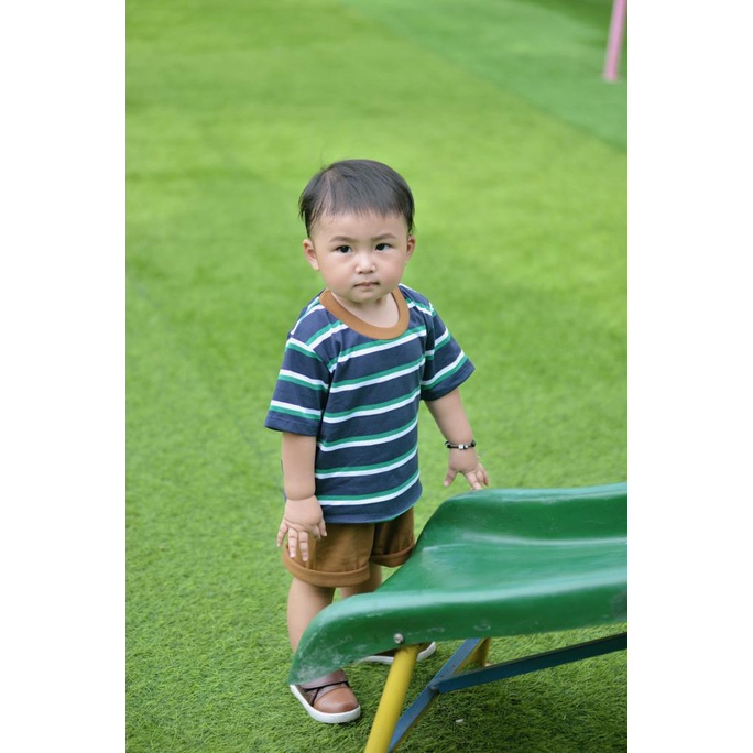 KEOLA - Setelan Anak Kasual Premium / Setelan Oblong Stripes Boho Image 5