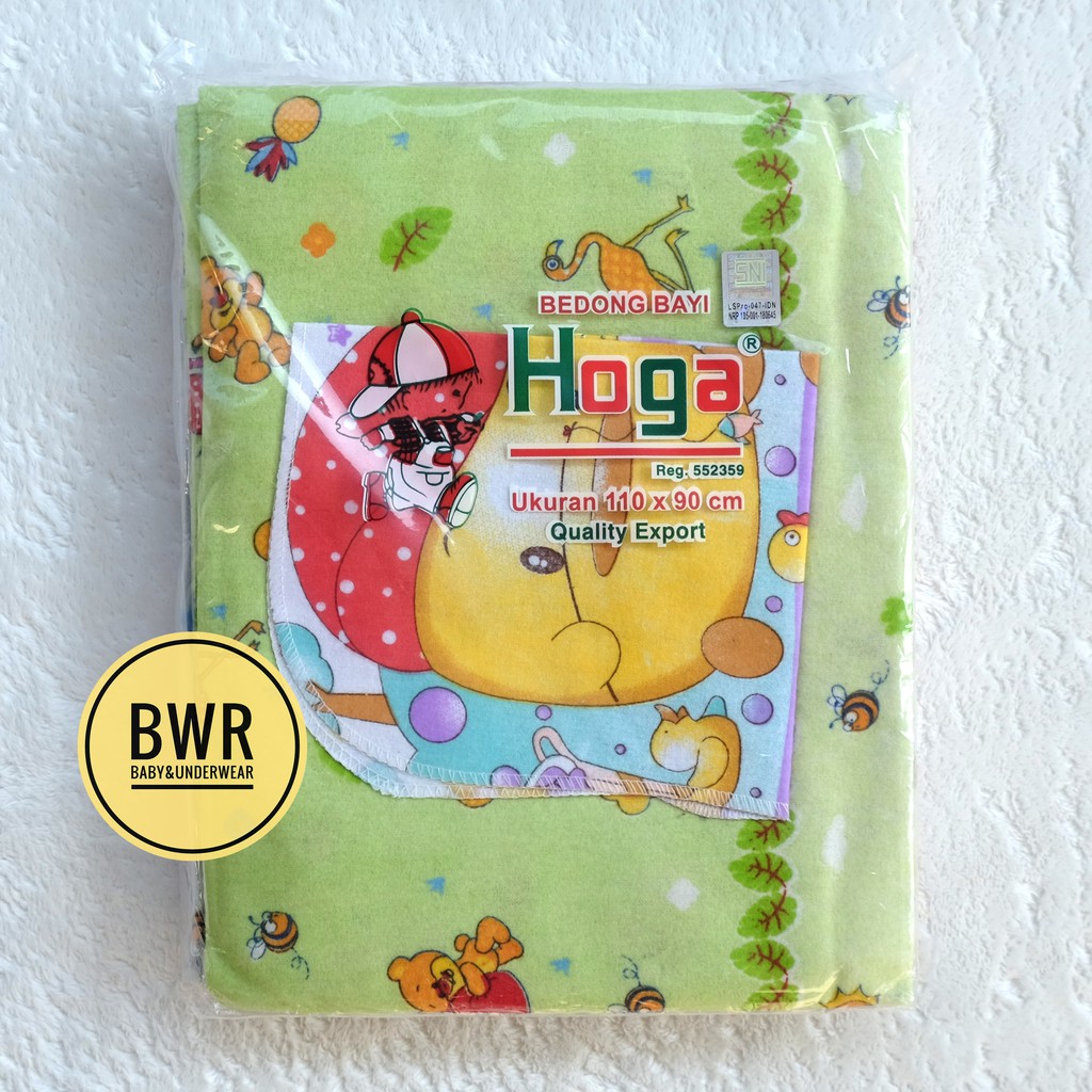 [ 6pc ] Bedong HOGA 110 X 90 [ I C7 ] Flanel Selimut Bedong Bayi Hoga - Bwr