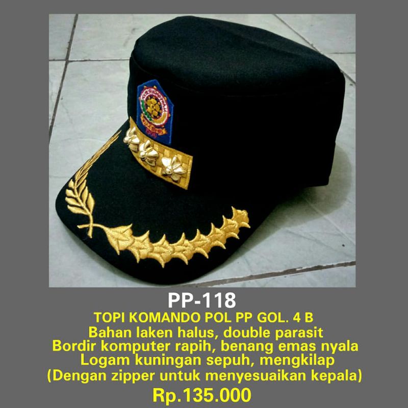 pp-118 topi komando pol pp golongan 4 b