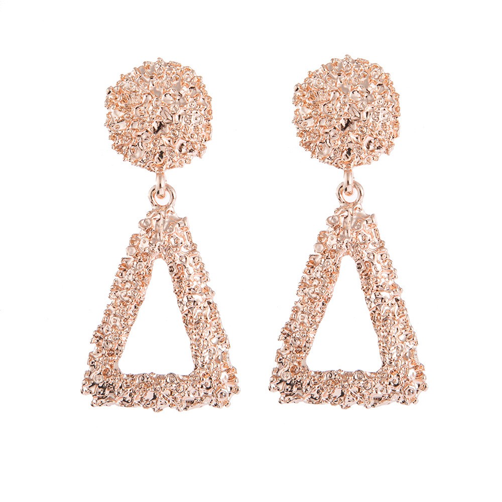 {COD}Anting Ala Korea Segitiga / Anting Paduan Segitiga Anting / Aksesoris Fashion Wanita Import-RoseGold