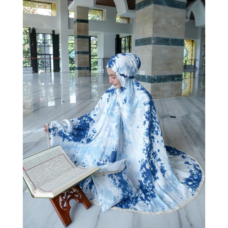 Mukena Dewasa Rayon Motif Tie Die Renda