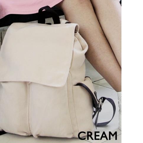 [] Tas Kanvas Fashion Wanita Ransel Kecil Gendong Bahan Batam Kanvas Warna Polos ESCORTBAG