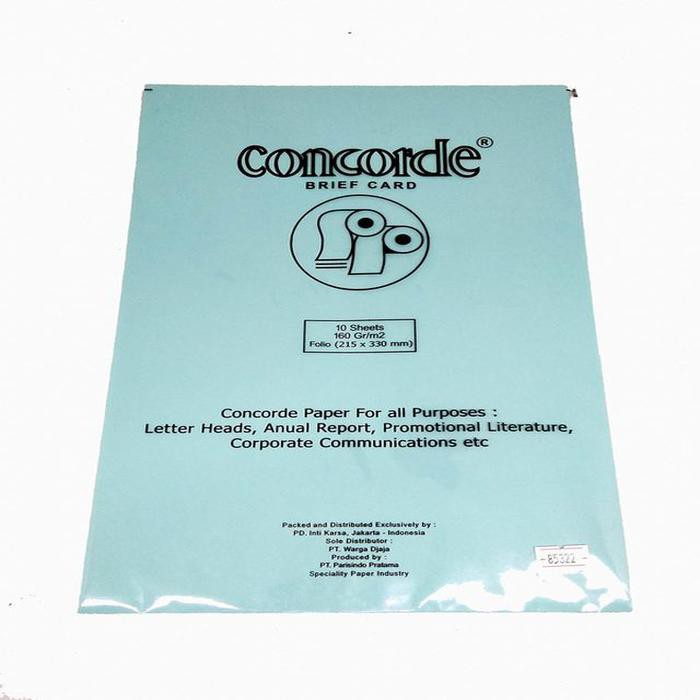 

KERTAS CONCORDE F4 160 GR 85322 BLUE