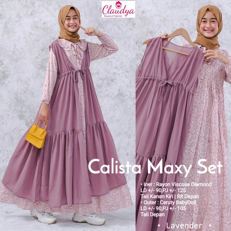 Pakaian Anak Remaja Wanita Calista Maxy Set Original Claudya