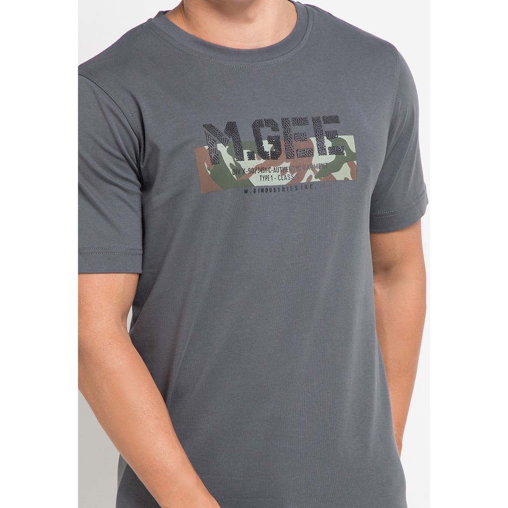 Kaos Lengan Pendek Pria MGee 3451C Original Oliver Dark Grey 029