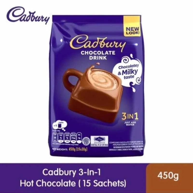 

Minuman Serbuk Cokelat 3 in 1 dengan Rasa Asli Cokelat Cadbury