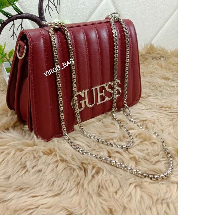♨ TAS GUESS WANITA / TAS RANTAI WANITA / HANBAG WANITA TERBARU / TAS PESTA WANITA ✸